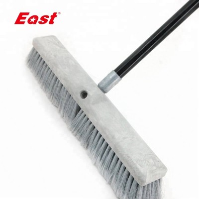 Outdoor Iron Coated Push Broom Cleaning Floor Brush